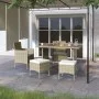Gartenstuhl- und Hocker-Set 4-teilig aus beigem PE-Rattan von , Gartenstühle - Ref: Foro24-310612, Preis: 198,67 €, Rabatt: %