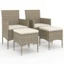 Juego de silla de jardín y taburete 4 piezas ratán PE beige de , Sillas de jardín - Ref: Foro24-310612, Precio: 199,08 €, Des...