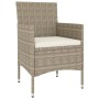 Gartenstuhl- und Hocker-Set 4-teilig aus beigem PE-Rattan von , Gartenstühle - Ref: Foro24-310612, Preis: 202,57 €, Rabatt: %
