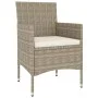 Gartenstuhl- und Hocker-Set 4-teilig aus beigem PE-Rattan von , Gartenstühle - Ref: Foro24-310612, Preis: 198,67 €, Rabatt: %