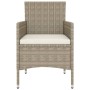 Gartenstuhl- und Hocker-Set 4-teilig aus beigem PE-Rattan von , Gartenstühle - Ref: Foro24-310612, Preis: 202,57 €, Rabatt: %