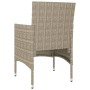 Gartenstuhl- und Hocker-Set 4-teilig aus beigem PE-Rattan von , Gartenstühle - Ref: Foro24-310612, Preis: 202,57 €, Rabatt: %