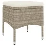 Juego de silla de jardín y taburete 4 piezas ratán PE beige de , Sillas de jardín - Ref: Foro24-310612, Precio: 199,08 €, Des...