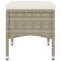 Gartenstuhl- und Hocker-Set 4-teilig aus beigem PE-Rattan von , Gartenstühle - Ref: Foro24-310612, Preis: 202,57 €, Rabatt: %