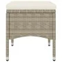 Juego de silla de jardín y taburete 4 piezas ratán PE beige de , Sillas de jardín - Ref: Foro24-310612, Precio: 199,08 €, Des...