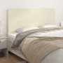 Cabeceros 4 unidades cuero sintético color crema 90x5x78/88cm