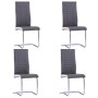 Freischwinger-Esszimmerstühle, 4 Einheiten, graues Kunstleder von , Essstühle - Ref: Foro24-281726, Preis: 271,46 €, Rabatt: %