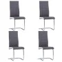 Sillas voladizas de comedor 4 unidades cuero sintético gris de , Sillas de comedor - Ref: Foro24-281726, Precio: 265,74 €, De...