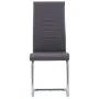 Sillas voladizas de comedor 4 unidades cuero sintético gris de , Sillas de comedor - Ref: Foro24-281726, Precio: 265,74 €, De...