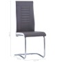 Cantilever dining chairs 4 units gray synthetic leather by , dining chairs - Ref: Foro24-281726, Price: 271,33 €, Discount: %