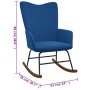 Schaukelstuhl aus blauem Samt von , Schaukelstühle - Ref: Foro24-327753, Preis: 111,25 €, Rabatt: %