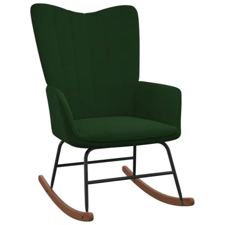 Dunkelgrüner Schaukelstuhl aus Samt von , Schaukelstühle - Ref: Foro24-327745, Preis: 111,63 €, Rabatt: %