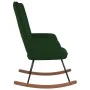 Silla mecedora de terciopelo verde oscuro de , Mecedoras - Ref: Foro24-327745, Precio: 109,98 €, Descuento: %