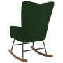 Silla mecedora de terciopelo verde oscuro de , Mecedoras - Ref: Foro24-327745, Precio: 109,98 €, Descuento: %