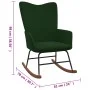 Silla mecedora de terciopelo verde oscuro de , Mecedoras - Ref: Foro24-327745, Precio: 109,98 €, Descuento: %