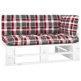 Corner garden sofa made of white impregnated pine wood pallets by , Modular outdoor sofas - Ref: Foro24-3066577, Price: 126,4...