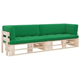 2-seater pallet sofa with impregnated pine wood cushions by , Garden sets - Ref: Foro24-3066678, Price: 238,32 €, Discount: %