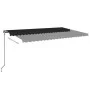 Manuell einziehbare Markise mit anthrazitgrauem LED-Licht 500x350 cm von , Markisen - Ref: Foro24-3069224, Preis: 511,41 €, R...
