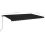 Manuell einziehbare Markise mit anthrazitgrauem LED-Licht 500x350 cm von , Markisen - Ref: Foro24-3069224, Preis: 511,41 €, R...