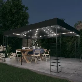 Gazebo with anthracite gray LED strip lights 3x4 m by , Tents and gazebos - Ref: Foro24-3070308, Price: 279,81 €, Discount: %