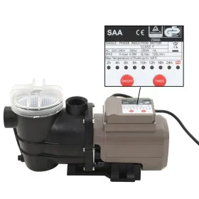 Pool pump with black timer 0.25 HP 8000 L/h by vidaXL, Pool and spa filters - Ref: Foro24-91724, Price: 178,63 €, Discount: %