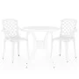 Bistro table and chairs 3 pieces white cast aluminum by , Garden sets - Ref: Foro24-3070582, Price: 397,61 €, Discount: %