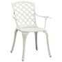 Bistro table and chairs 3 pieces white cast aluminum by , Garden sets - Ref: Foro24-3070582, Price: 430,02 €, Discount: %