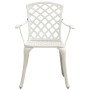 Bistro table and chairs 3 pieces white cast aluminum by , Garden sets - Ref: Foro24-3070582, Price: 430,02 €, Discount: %