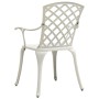 Bistro table and chairs 3 pieces white cast aluminum by , Garden sets - Ref: Foro24-3070582, Price: 430,02 €, Discount: %