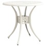 3-teiliger Bistrotisch und Stühle aus weißem Aluminiumguss von , Gartensets - Ref: Foro24-3070582, Preis: 430,02 €, Rabatt: %