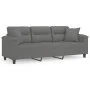 3-seater sofa with dark gray microfiber fabric cushions 180 cm by , Sofas - Ref: Foro24-3200979, Price: 334,65 €, Discount: %