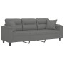 3-Sitzer-Sofa mit dunkelgrauen Mikrofaser-Stoffkissen, 180 cm von , Sofas - Ref: Foro24-3200979, Preis: 339,22 €, Rabatt: %