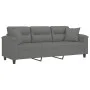3-Sitzer-Sofa mit dunkelgrauen Mikrofaser-Stoffkissen, 180 cm von , Sofas - Ref: Foro24-3200979, Preis: 334,65 €, Rabatt: %