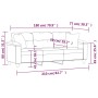 3-seater sofa with dark gray microfiber fabric cushions 180 cm by , Sofas - Ref: Foro24-3200979, Price: 339,22 €, Discount: %