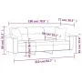 3-Sitzer-Sofa mit dunkelgrauen Mikrofaser-Stoffkissen, 180 cm von , Sofas - Ref: Foro24-3200979, Preis: 334,65 €, Rabatt: %