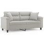 2-seater sofa with light gray microfiber fabric cushions 140 cm by , Sofas - Ref: Foro24-3200972, Price: 269,87 €, Discount: %