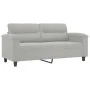 2-seater sofa with light gray microfiber fabric cushions 140 cm by , Sofas - Ref: Foro24-3200972, Price: 215,13 €, Discount: %