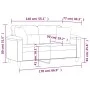 2-Sitzer-Sofa mit hellgrauen Mikrofaser-Stoffkissen, 140 cm von , Sofas - Ref: Foro24-3200972, Preis: 215,13 €, Rabatt: %