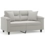 2-seater sofa with light gray microfiber fabric cushions 120 cm by , Sofas - Ref: Foro24-3200966, Price: 280,61 €, Discount: %