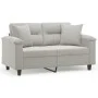 2-seater sofa with light gray microfiber fabric cushions 120 cm by , Sofas - Ref: Foro24-3200966, Price: 275,70 €, Discount: %