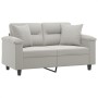 2-seater sofa with light gray microfiber fabric cushions 120 cm by , Sofas - Ref: Foro24-3200966, Price: 280,61 €, Discount: %