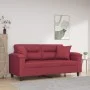 2-Sitzer-Sofa mit roten Kunstlederkissen 140 cm von , Sofas - Ref: Foro24-3200991, Preis: 257,74 €, Rabatt: %