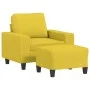 Armchair with stool light yellow fabric 60 cm by , Sofas - Ref: Foro24-3201148, Price: 214,74 €, Discount: %