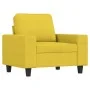Armchair with stool light yellow fabric 60 cm by , Sofas - Ref: Foro24-3201148, Price: 214,74 €, Discount: %