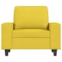 Armchair with stool light yellow fabric 60 cm by , Sofas - Ref: Foro24-3201148, Price: 214,74 €, Discount: %