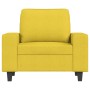 Sillón con taburete tela amarillo claro 60 cm de , Sofás - Ref: Foro24-3201148, Precio: 217,96 €, Descuento: %