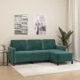 3-seater sofa with dark green velvet stool 180 cm by , Sofas - Ref: Foro24-3201176, Price: 368,71 €, Discount: %