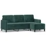 3-seater sofa with dark green velvet stool 180 cm by , Sofas - Ref: Foro24-3201176, Price: 368,71 €, Discount: %