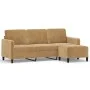 3-Sitzer-Sofa mit braunem Samthocker 180 cm von , Sofas - Ref: Foro24-3201181, Preis: 341,61 €, Rabatt: %