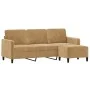 3-Sitzer-Sofa mit braunem Samthocker 180 cm von , Sofas - Ref: Foro24-3201181, Preis: 341,61 €, Rabatt: %